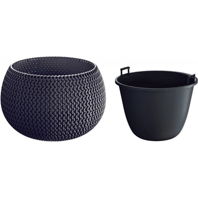Prosperplast SPLOFY Bowl kvetináč 37cm, 9l, antracit DKSP370