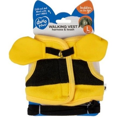 DUVO+ Postroj s vodítkem pro zajíce L 24-31cm 175cm/12mm včelka