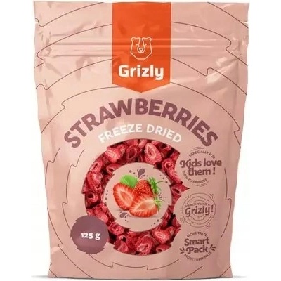 GRIZLY Lyofilizovaná jahoda XXL 125 g