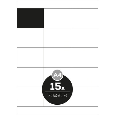 Altryal Etikety Top Stick bílé A4 70 x 50,8 mm 15 etiket 100 ks