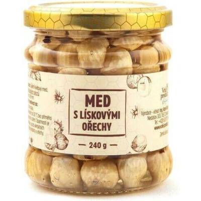 Včelí produkty Kolínek Med s lískovými ořechy – 250 g