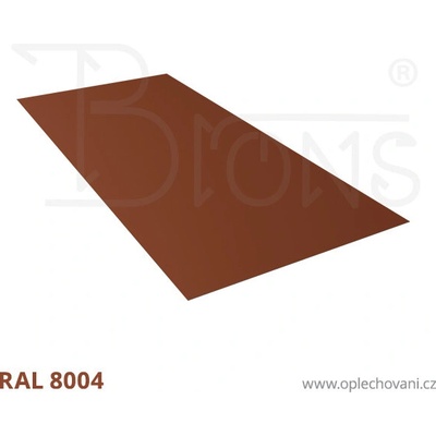 Brons Rovinný plech 900 x 2000 mm cihlově červená