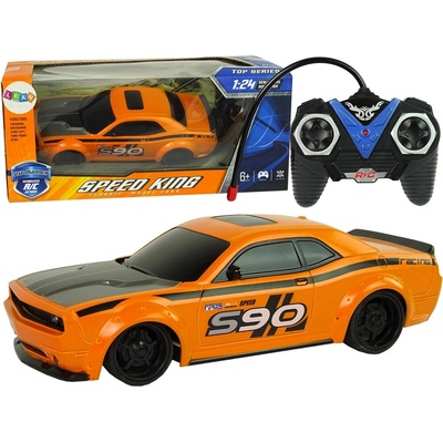 LeanToys Sportovní auto na dálkové ovládání oranžové 1:24