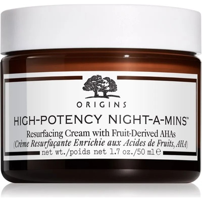 Origins High-Potency Night-A-Mins Resurfacing Cream With Fruit-Derived AHAs регенериращ нощен крем за въстановяване плътността на кожата 50ml