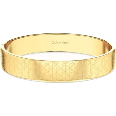 Calvin Klein Pozlátený pevný náramok pre ženy Iconic 35000889