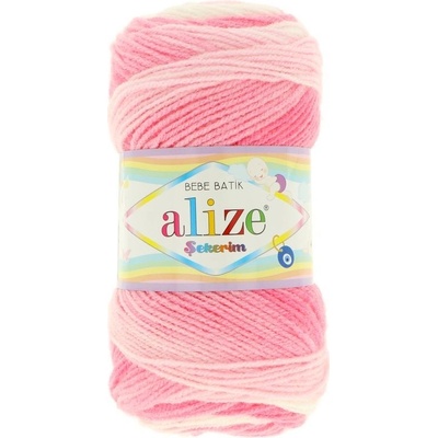 Alize Sekerim Bebe Batik 2126 ružovo biela