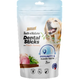 Pet nutrition|Prince Дентални пръчки с прясно пуешко за имунитет за кучета /7бр/ PRINCE DENTAL STICK - Immunity with Fresh Turkey