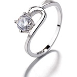 Silenti Jewelry Сребърен пръстен "Усещане" - 7 - 54.5мм (17.2мм диам. )