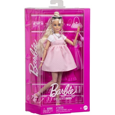 Mattel Barbie DELUXE MODELKA - ŠATY S MAŠLÍ – Zboží Dáma