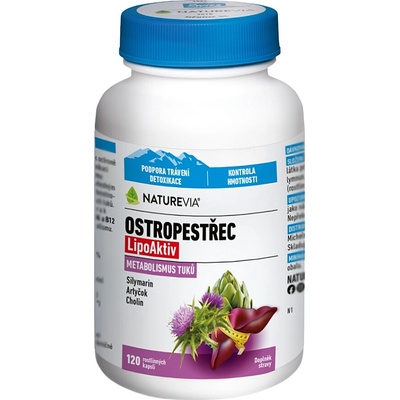 NatureVia Pestrec lipoaktiv 120 kapsúl