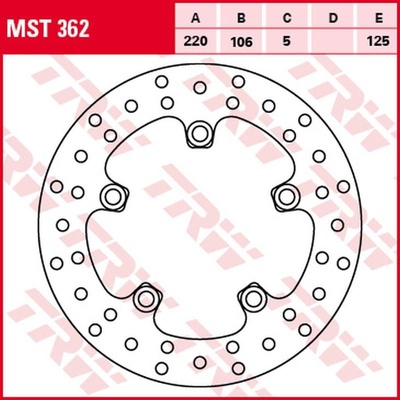 TRW ZF zadní brzdový kotouč YAMAHA YZF R6 03-, MT-10 16-, YZF R1 03-, (220X106X5mm) (NG903;NG903X) – Hledejceny.cz