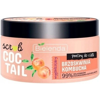 Bielenda Scrub Coctail cukrový telový peeling Broskyňa a Kombucha 350 g