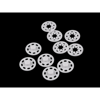 Plastové patentky / stiskací knoflíky Ø25 mm Varianta: 3 bílá, Balení: 5 pár 26513/152917/82856