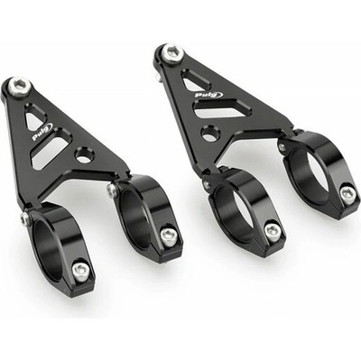 PUIG Clamp set PUIG LUMEN LED 20876N d 35-37cm + suport for headlights čierna