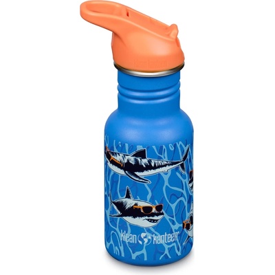 Klean Kanteen Детска бутилка за вода Klean kanteen Kid's Classic Narrow Flip Sport Water bottle - Sharks in Shades - размер 355 ml (533-2200-0611)