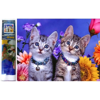 Norimpex - Puzzle Diamant painting: Two kittens 30x40cm - 1 - 39 piese