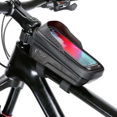 Tech-Protect Чанта за велосипед с държач за телефон Tech-Protect V2, 1L, черен (5906302308408)