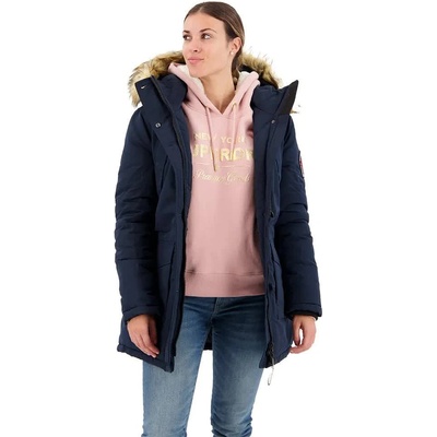 SUPERDRY Анорак Superdry Everest Faux Fur parka - Blue (Nordic Chrome Navy)