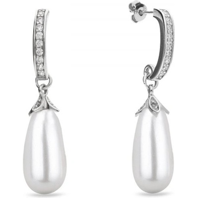 Spark se Swarovski Elements perla Bílá vs-KC581615W