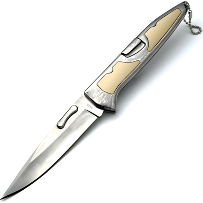 IZMAEL Outdoorový skládací nůž B3123 Bílá/Stříbrná 9,5 cm