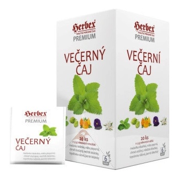 HERBEX Premium VEČERNÝ čaj bylinná zmes čaj 20 x 1,5 g