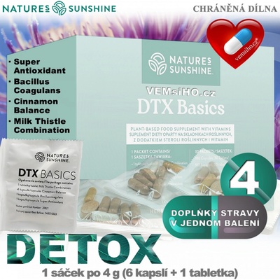 Nature's Sunshine DTX Basics 4 g (6 kapsúl + 1 tabletka)