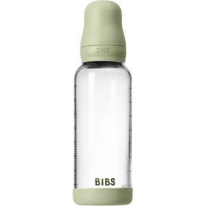 Bibs Стъклена бебешка бутилка Bibs - С каучуков биберон, 240 ml, Sage (5020250) - ozone