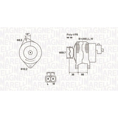 Alternátor MAGNETI MARELLI 063731901010