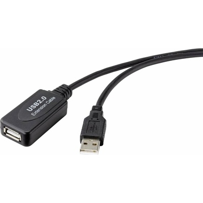 Renkforce RF-4535052 USB 2.0 USB-A zástrčka USB-A zásuvka 5m černý