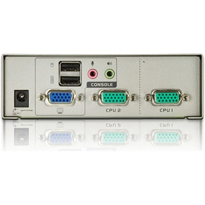 Aten CS-72U KVM přepínač 2-port, USB, audio 2.1, včetně kabelů