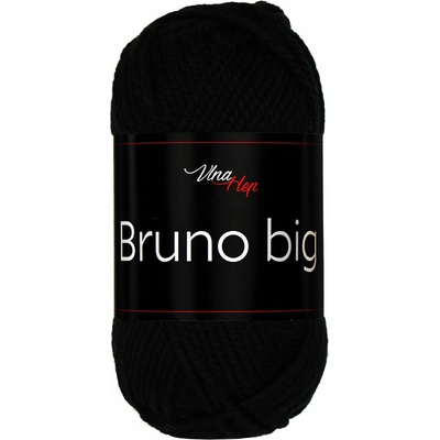 Vlna-hep Bruno big - akryl - objemná příze pro rychlé tvoření (klubko 200g) Bruno big: 401 Černá