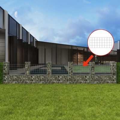 vidaXL Gabionový koš ve tvaru U pozinkovaná ocel 570 x 20 x 100 cm