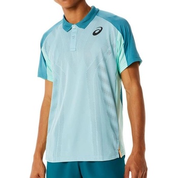 Asics Мъжка тениска с якичка Asics Match Actibreeze Polo Shirt - Тюркоазен