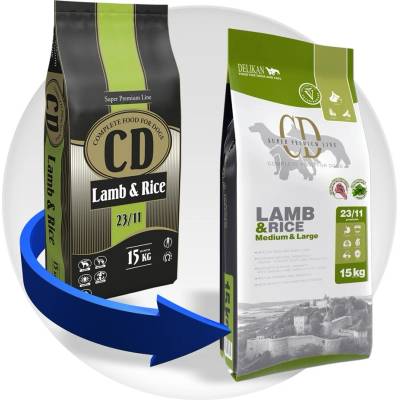 Delikan CD Adult Dog Lamb & Rice 23/11 15 kg