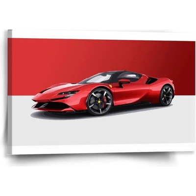 Sablio Obraz Ferrari na červeno-bielej - 60x40 cm