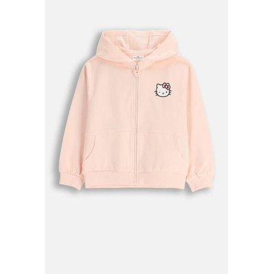 Coccodrillo mikina s kapucí růžová s potiskem vpředu a vzadu Hello Kitty