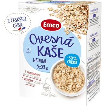 Emco Ovsená kaša natural 30% cukru 5 x 55 g