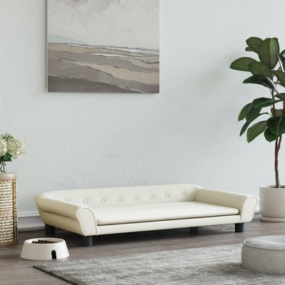 vidaXL Кучешко легло кремава 100x50x21 см кадифе (172011)