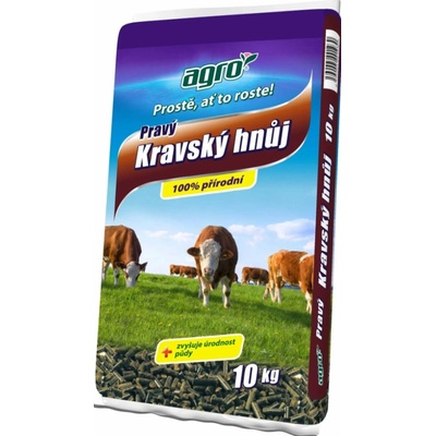 AGRO Pravý kravský hnůj granulovaný 10 kg