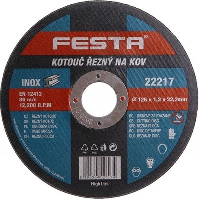 Kotouč řezný na ocel Festa 125x1,2mm 0.037 Kg NÁŘADÍ Sklad2 22217