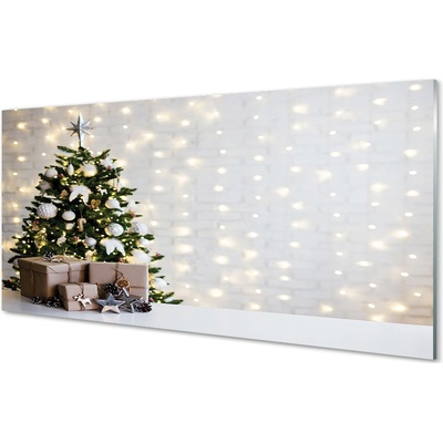 akrylový obraz Ozdoby na vánoční stromeček dárky 100x50 cm – Hledejceny.cz