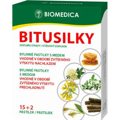 BIOMEDICA BITUSILKY 15+2ks pastiliek