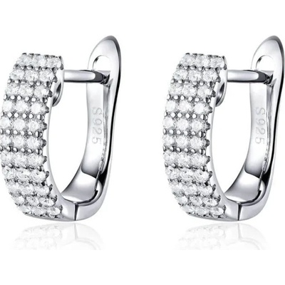 Grace Silver Jewellery Elegantní stříbrné náušnice s pavé zirkony Béatrice E-SCE560/176 stříbrná
