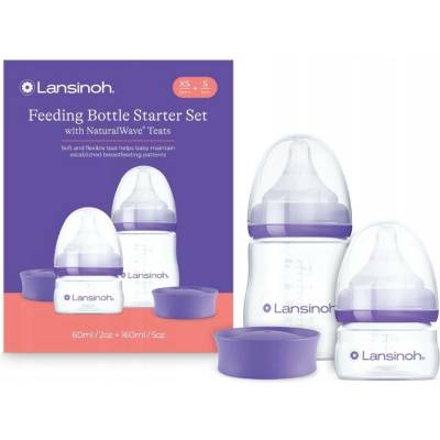 Lansinoh Sada lahví 60 ml + dudlík XS 160 ml + dudlík S