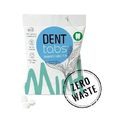 Denttabs přírodní v tabletách bez fluoridu zero waste balení 10 000 ks