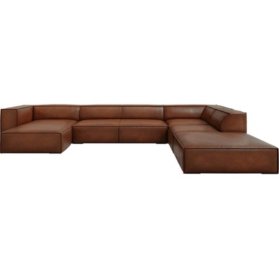 Windsor & Co Sofas kožená rohová pohovka Madame Koňakovo hnedá
