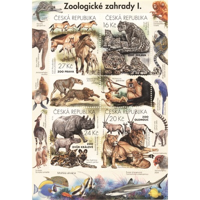 Česká pošta (2016) A 894 - 897 ** - Česká republika - Ochrana přírody - Zoologické zahrady I.