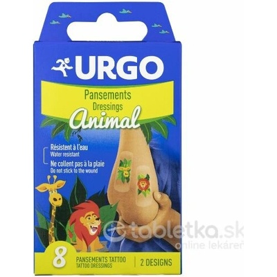 URGO TATTOO Animal detská náplasť - tetovačka (2 motívy) 8 ks