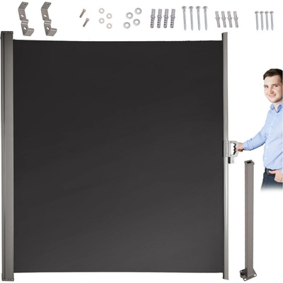 KIK KX3219 Zatahovací boční markýza 180 x 400 cm šedá