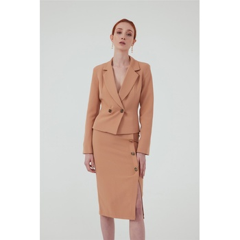 Base Дамска пола с копчета - Камел #309391 (309391_Камел)